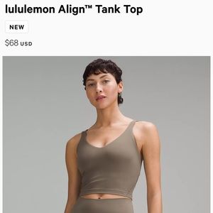 Lululemon Align Tank Brown size 6